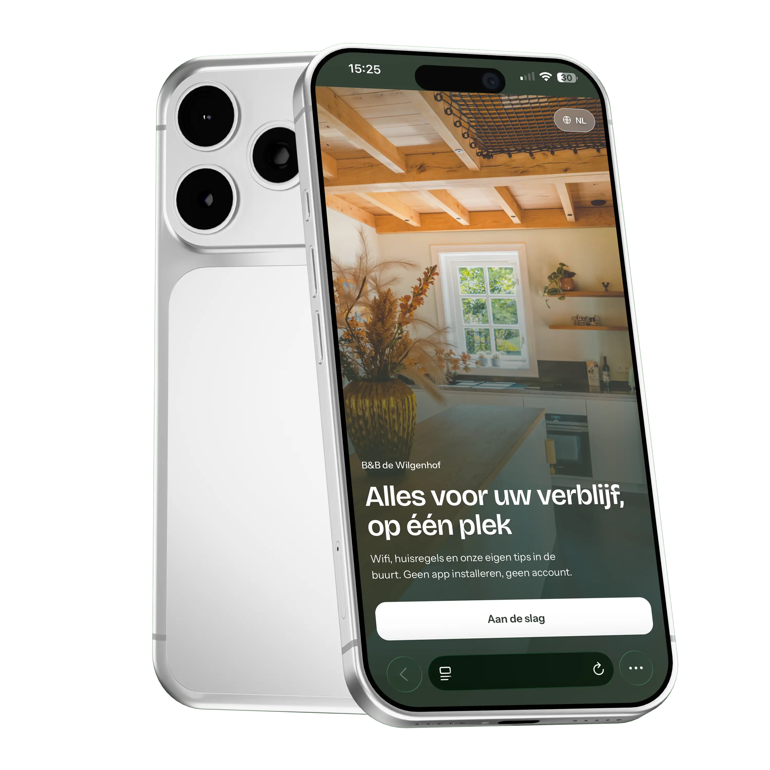 Gast-app in een telefoon